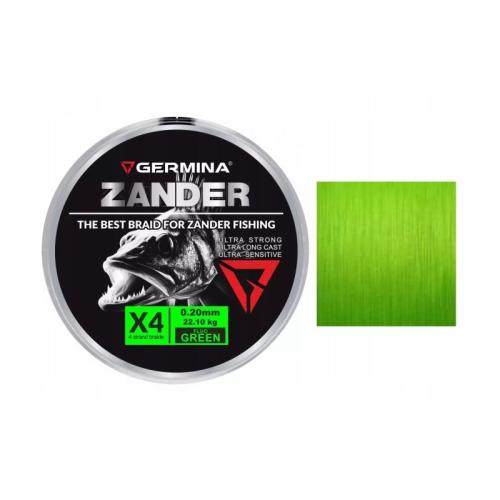 Плетено влакно Germina Zander Spinn Braid 4x - Green