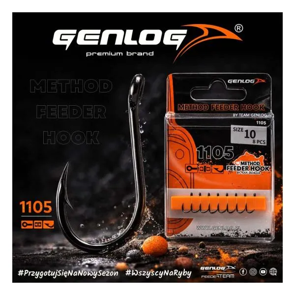 Куки Genlog Method Feeder Hook 1105